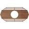 Ekena Millwork Chrysler Wood Fretwork Pierced Ceiling Medallion, Walnut, 24"W x 12"H x 6 1/4"ID x 3/8"T CMWP24X12X0375CSWA - alternate 4